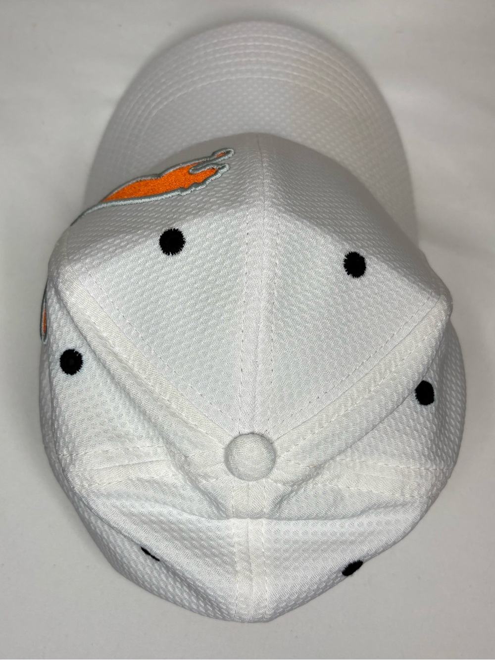 Puma White Cap with Orange Jumping Cat Patch - Picture 2 of 6